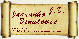 Jadranko Dinulović vizit kartica